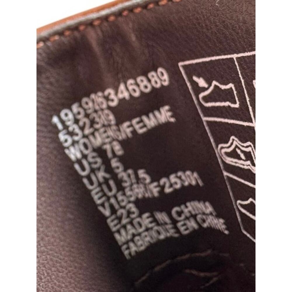 Lands’ End Women’s Cognac Brown Leather Chelsea Ankle Boots Size 7 - Picture 11 of 12